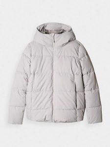 4F Kurtka pikowana w kolorze jasnoszarym rozmiar: XL. Szare kurtki 4f, m, bez wzorów, bez kaptura. Za 208,33 zł.