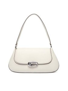 Calvin Klein Torebka Hardware Flap Shoulder Bag LV04F3146G Biały. Białe torebki klasyczne Calvin Klein, bez wzorów, ze skóry, bez dodatków. Za 649,99 zł.