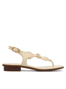 Hispanitas Sandały HV264785 C001 Écru. Sandały Hispanitas, bez wzorów, ze skóry, bez obcasa, na płaskiej podeszwie, bez zapięcia. Za 519,99 zł.