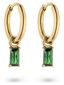 S.Oliver Kolczyki-kreole z kamieniami ozdobnymi rozmiar: onesize. Zielone kolczyki s.Oliver, szklane. Za 86,99 zł.