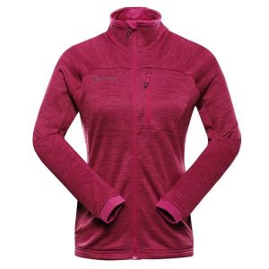 Bluza damska turystyczna szybkoschnąca Alpine Pro Onneca 3. Czerwone bluzy Alpine Pro, bez wzorów, bez kaptura. W wyprzedaży za 299,00 zł.