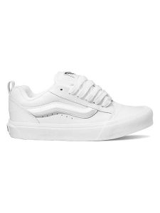 Vans Skórzane sneakersy "Knu Skool" w kolorze białym rozmiar: 38,5. Białe trampki Vans, bez wzorów, bez zapięcia. Za 227,45 zł.