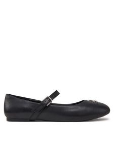 KARL LAGERFELD Baleriny Karo KL40121S Czarny. Czarne balerinki KARL LAGERFELD, bez wzorów, ze skóry, bez obcasa, bez zapięcia. Za 449,99 zł.