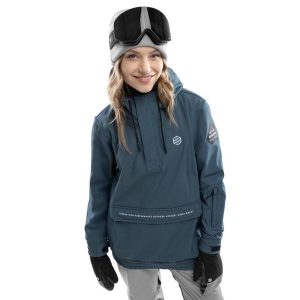 Damska kurtka snowboardowa Sporty zimowe SIROKO W3-W Celsius. Niebieskie kurtki SIROKO, na zimę, bez wzorów, z softshellu, bez kaptura. W wyprzedaży za 297,00 zł.