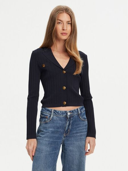 Guess Kardigan W5YR11 Z0130 Granatowy Regular Fit. Niebieskie kardigany Guess, z syntetyku. Za 309,99 zł.