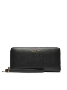 MICHAEL Michael Kors Portfel 32F4GJ6T3L Czarny. Czarne portfele MICHAEL Michael Kors, bez wzorów, ze skóry. Za 447,99 zł.