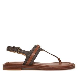Sandały MICHAEL Michael Kors. Brązowe sandały MICHAEL Michael Kors, bez wzorów, bez obcasa, na płaskiej podeszwie, bez zapięcia. Za 429,99 zł.
