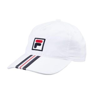 Czapka tenisowa z dzaszkiem Fila Cap Bobby. Czerwone czapki Fila, bez wzorów, sportowe. Za 93,00 zł.