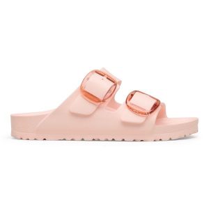 BIRKENSTOCK Arizona Big Buckle EVA Light Rose Klapki damskie. Czerwone klapki Birkenstock, bez wzorów, bez obcasa. Za 269,99 zł.