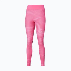 Legginsy damskie Mizuno Printed. Czerwone legginsy Mizuno, bez wzorów, z elastanu, długie. Za 149,99 zł.
