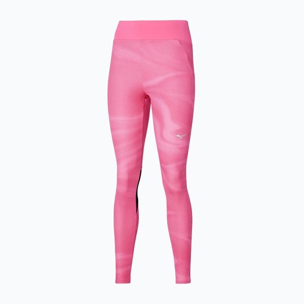 Legginsy damskie Mizuno Printed. Czerwone legginsy Mizuno, bez wzorów, z elastanu, długie. Za 149,99 zł.