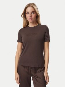 Guess T-Shirt O6GI00 KBF92 Brązowy Regular Fit. Brązowe t-shirty Guess, l, z aplikacjami, bez kołnierzyka, bez ramiączek. Za 134,99 zł.