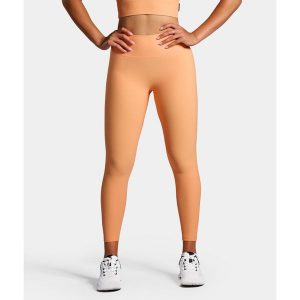 Legginsy Rib sportowe damskie. Brązowe legginsy NORDICDOTS, bez wzorów, z nylonu. Za 365,00 zł.
