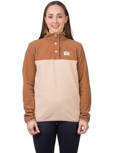 Hannah Bluza polarowa "Nuka" w kolorze jasnobrązowym rozmiar: 40. Brązowe bluzy Hannah, bez wzorów, z materiału, bez kaptura. Za 208,99 zł.