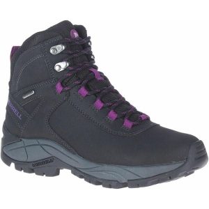 Buty Trekkingowe Damskie Merrell Vego Mid LTR Waterproof. Czarne buty trekkingowe Merrell, ze skóry, bez zapięcia. Za 595,75 zł.