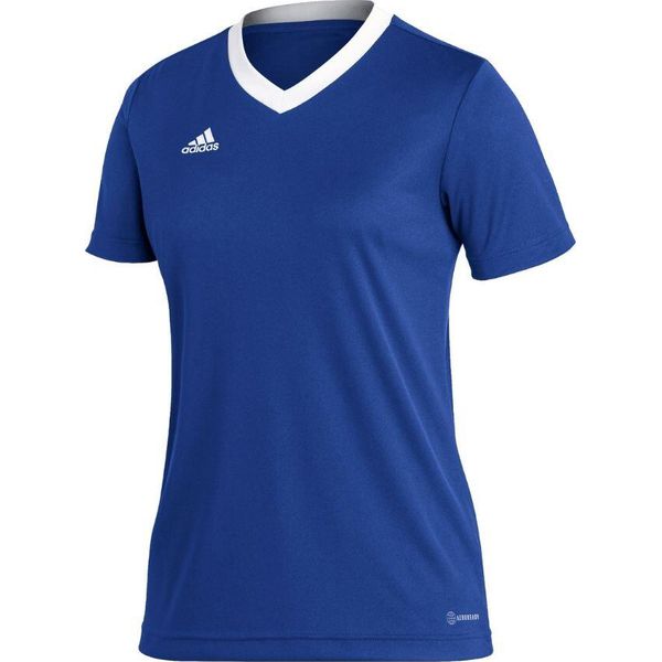 Koszulka piłkarska damska Adidas Entrada 22 Jersey. Czerwone bluzki ADIDAS, xl, bez wzorów, z jersey, sportowe, bez kołnierzyka, bez ramiączek. Za 69,88 zł.