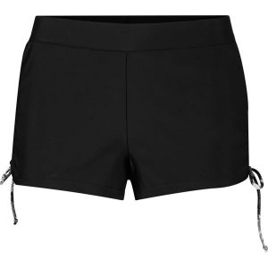 Szorty kąpielowe z figami wewnętrznymi. Czarne bikini bonprix, bez wzorów. Za 77,99 zł.