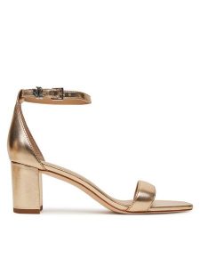 LAUREN RALPH LAUREN Sandały Logan 802935562004 Złoty. Żółte sandały Lauren Ralph Lauren, bez wzorów, ze skóry, bez obcasa, na słupku, bez zapięcia. Za 399,99 zł.