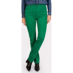 Dżinsy "Scottage" - Regular fit - w kolorze zielonym. Zielone jeansy marki Scottage, z aplikacjami, ze skóry. W wyprzedaży za 86,95 zł.