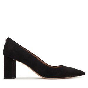 Czółenka BOSS. Czarne czółenka Boss, bez wzorów, bez obcasa, bez zapięcia. Za 768,99 zł.