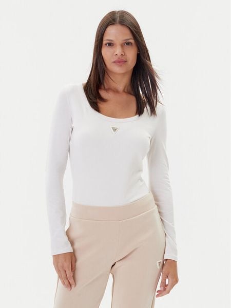 Guess Body V4YP07 J1314 Écru Slim Fit. Body i gorsety Guess, z aplikacjami, z bawełny. Za 194,99 zł.