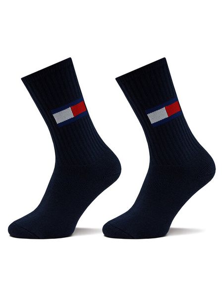Tommy Jeans Skarpety długie 701228222 Granatowy. Niebieskie skarpetki Tommy Jeans, bez wzorów, z bawełny. Za 69,99 zł.