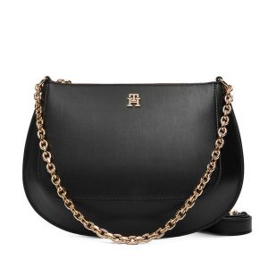 Torebka Tommy Hilfiger. Czarne torebki klasyczne TOMMY HILFIGER, bez wzorów, bez dodatków. Za 649,99 zł.