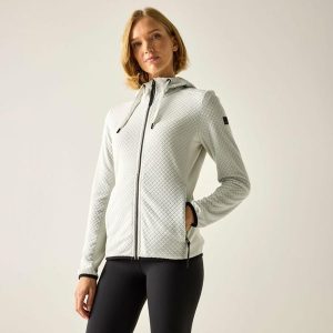 Damska bluza polarowa Ellula z kapturem i zamkiem błyskawicznym. Szare bluzy Regatta, bez wzorów, z materiału, z kapturem. Za 349,99 zł.