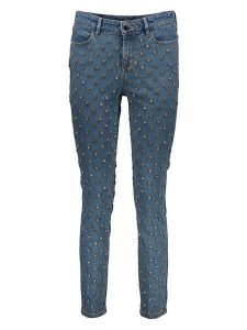 Guess Jeans Dżinsy - Slim fit - w kolorze niebieskim rozmiar: W25. Niebieskie jeansy Guess Jeans, z aplikacjami, z jeansu. Za 118,84 zł.