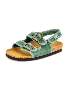 Natural world Sandały w kolorze zielonym rozmiar: 27. Zielone sandały Natural World, bez wzorów, z otwartym noskiem, bez obcasa, bez zapięcia. Za 121,99 zł.