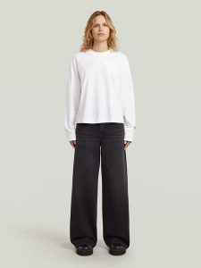 G-Star Dżinsy - Loose fit - w kolorze czarnym rozmiar: W29/L/30. Czarne jeansy G-Star, z aplikacjami, ze skóry, z podwyższonym stanem. Za 231,95 zł.