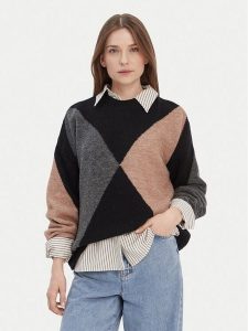 Barbour Sweter LKN1678MI11 Kolorowy Regular Fit. Swetry klasyczne Barbour, z wełny, bez kołnierzyka. Za 529,99 zł.