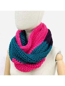 MILANO AMOUR Szal-koło w kolorze morsko-różowo-bordowym - 128 x 25 cm rozmiar: onesize. Niebieskie szaliki MILANO AMOUR, bez wzorów, z materiału. Za 191,88 zł.