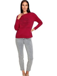 Heine Bluza w kolorze czerwonym rozmiar: 44. Czerwone bluzy Heine, bez wzorów, bez kaptura. Za 60,99 zł.