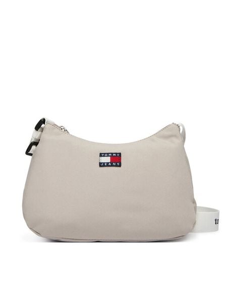 Tommy Jeans Torebka Tjw Ess Daily Shoulder Bag AW0AW18463 Beżowy. Brązowe torebki klasyczne Tommy Jeans, bez wzorów, z jeansu, bez dodatków. Za 249,99 zł.