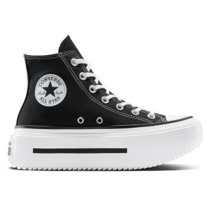 Adidasy Converse Chuck Taylor All Star Lift Double Stack, Dla obu płci. Czarne buty sportowe Converse, bez wzorów, bez zapięcia. Za 421,60 zł.