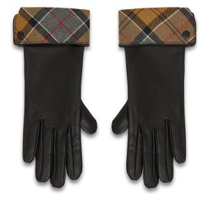 Rękawiczki Damskie Barbour. Czarne rękawiczki Barbour, bez wzorów. Za 299,99 zł.