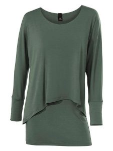 Heine Koszulka w kolorze zielonym rozmiar: 36. Zielone bluzki Heine, bez wzorów, bez kołnierzyka, bez ramiączek. Za 105,63 zł.