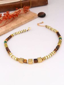 Charlize Pozłacany naszyjnik z kamieniami szlachetnymi - dł. 45 cm rozmiar: onesize. Brązowe naszyjniki Charlize, z cytrynem, pozłacane. Za 139,20 zł.