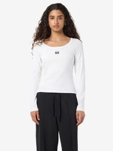 Noisy may Koszulka w kolorze białym rozmiar: M. Białe bluzki Noisy may, m, bez wzorów, z bawełny, bez kołnierzyka, bez ramiączek. Za 74,81 zł.