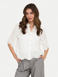 ONLY Koszula Valais 15351106 Kremowy Regular Fit. Białe koszule ONLY, l, bez wzorów, z bawełny, bez kołnierzyka, bez ramiączek. Za 149,99 zł.