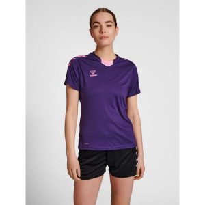Damska koszulka Hummel hmlhmlCORE. Czerwone bluzki Hummel, xs, bez wzorów, sportowe, bez kołnierzyka, bez ramiączek. Za 118,50 zł.