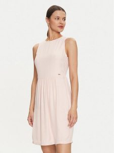 Armani Exchange Sukienka koktajlowa 6DYA06 YN5TZ 14BQ Écru Regular Fit. Kombinezony Armani Exchange, bez wzorów, z wiskozy, wizytowe, bez kołnierzyka, bez ramiączek. Za 409,99 zł.