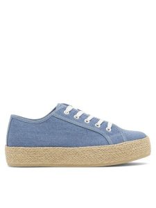 DeeZee Espadryle WSS21067-01A Niebieski. Niebieskie espadryle DeeZee, bez wzorów, z materiału, bez obcasa. Za 99,99 zł.