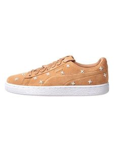 Puma Skórzane sneakersy "Suede Flower" w kolorze jasnobrązowym rozmiar: 38. Brązowe trampki Puma, bez wzorów, bez zapięcia. Za 161,73 zł.