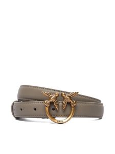 PINKO Pasek Love Berry H2 Belt AI 25-26 PLT01 100143 A0F1 Szary. Szare paski Pinko, bez wzorów, ze skóry. Za 272,99 zł.