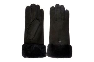 EMU AUSTRALIA W9405 Apollo Bay Gloves black, rękawiczki damskie, rozmiar XS/S. Czarne rękawiczki EMU Australia, na zimę, bez wzorów, ze skóry. Za 529,90 zł.