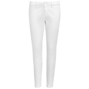 Chinosy Damskie Jules 7/8. Białe chinosy SOL'S, bez wzorów. Za 261,99 zł.