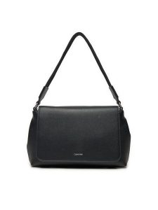 Calvin Klein Torebka Ck Must Top Handle Bag_Caviar K60K613085 Czarny. Czarne torebki klasyczne Calvin Klein, bez wzorów, ze skóry, bez dodatków. Za 329,99 zł.