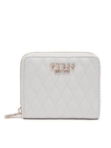 Guess Portfel SWGG96 26137 Biały. Białe portfele Guess, z aplikacjami, ze skóry. Za 129,99 zł.